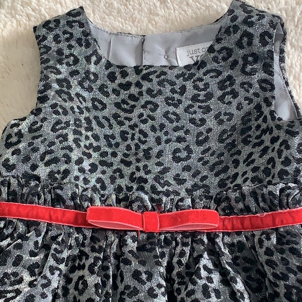 Carter’s 3M Silver & Black Leopard Dress w/ Diaper Cover EUC - Picture 2 of 10